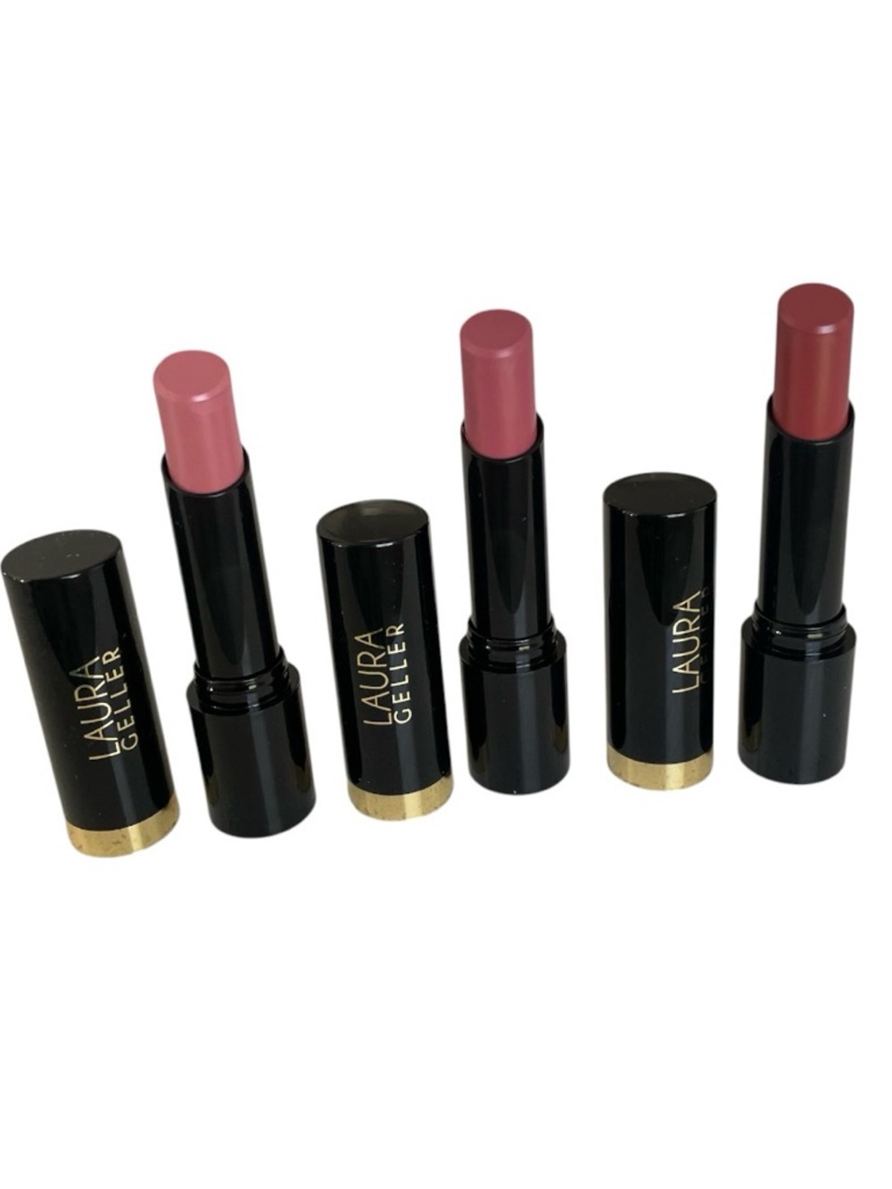 Laura Geller Smart Pout Transfer-Proof Lipstick Trio Travel Set 3 Pack NIB